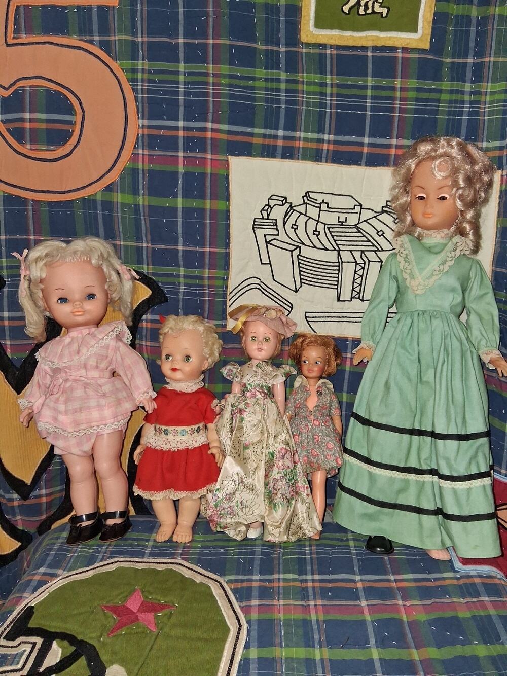 Vintage 1960s Doll Lot (5) Ideal Pepper G9-E PMA Co Jolly Toys Hard Plastic